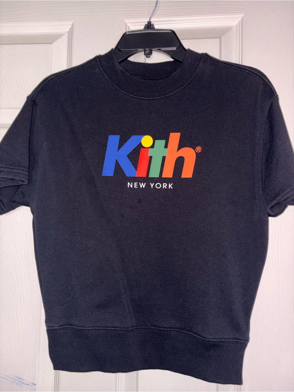 Kith Kids Black Sweatshirt with Multicolor Logo